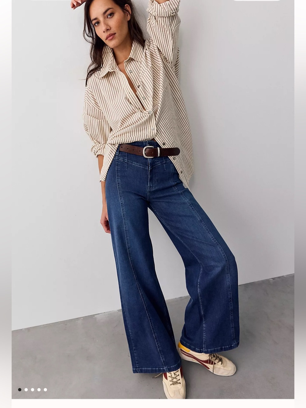 NWT Free People Black size 27 Wide-Leg Jeans